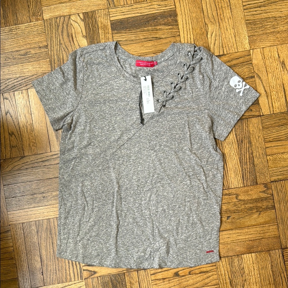 N: philanthropy T with Skull Detail
